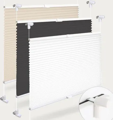 Produktbild von Rollenjalousie ohne Bohren, Klembefestigung, weiß, 70 x 100 cm, einfache Montage, Rollladen für Fenster, einfache Montage, Einbuchtenschutz und Sonnenschutz