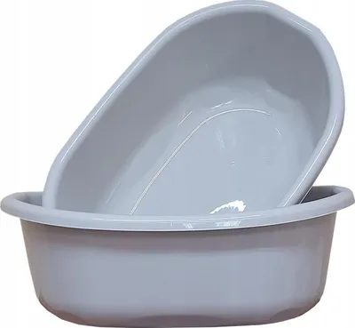 Image de Bol ovale 20,0 l avec poignées, plastique, gris clair, produit polonais