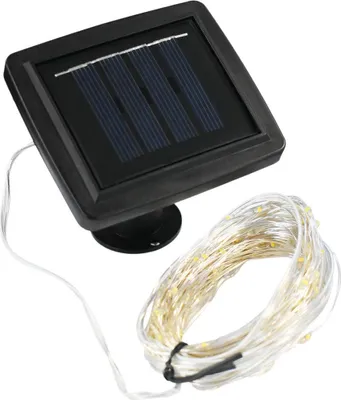 Image de Guirlande lumineuse solaire LED 15 m avec 150 micro-LED blanc chaud IP44