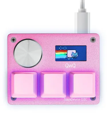 Imagen del producto de Teclado O3C con activación rápida y sensor Hall-magnético, compatible con los interruptores Pink de Outemu, ideal para los juegos OSU y Geometry Dash