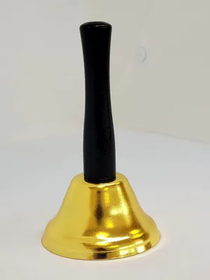 Produktbild von Jumada's - 2x Tischglocke - Gold - Handglocke - Schulglocke - Holzgriff