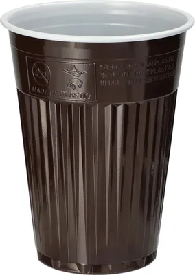Obrázok produktu pre PAPSTAR 90349 PAPSTAR Kunststoff-Thermobecher, 0,18 l, braun/weiß, 100er