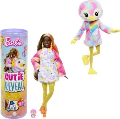 Image de Poupée Barbie Cutie Reveal Manchot, Reve Coloré, 10 Surprises, Avec Mini-Animal