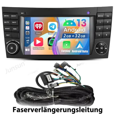 Produktbild von 2+32G 7" Android 13 Car Radio Carplay Dla Mercedes Benz E Class W211 W219 GPS Navi WIFI RDS BT SWC USB FM Support by Harman Kardon Audio