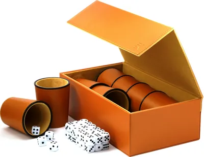 Produktbild von Würfelbecher Set mit Koffer Transportkoffer Würfelkoffer 8 Becher 40 Würfel