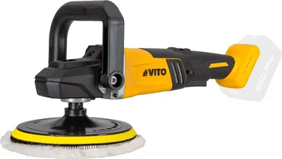 Image de Polisseuse sans fil 20V Brushless Batterie lithium 4Ah + 2 Tampons de polissage Ø 180mm Chargeur VITO