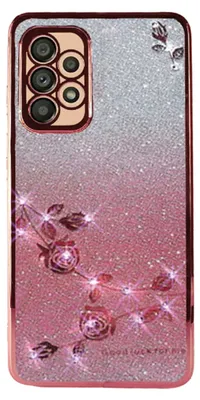 Produktbild von GLITZER STRASS ROSE TPU HÜLLE Silikon Case Cover Handyhülle für Samsung Galaxy A52 A52S 5G
