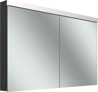 Image de Schneider LOW plus LED armoire de toilette, 2 portes 60/60cm, 1195x120x747mm, éclairage en haut, 172.120.01.44
