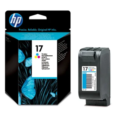Produktbild von HP 17 Cyan/Magenta/Gelb Original Druckerpatrone, Standardertrag, Cyan, Magenta, Gelb, Tinte auf Farbstoffbasis, 15 ml, 1 Stück(e), 480 Seiten