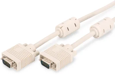 Produktbild von Digitus VGA-Monitor-Anschlusskabel, 3 m, VGA (D-Sub), VGA (D-Sub), Männlich, Männlich, Beige