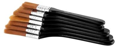 Produktbild von Flachpinsel-Set mit 7 Pinseln aus Naturborsten