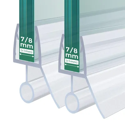 Immagine prodotto di S'AFIELINA Guarnizione doccia 2 pezzi 60cm per vetro 7-8mm - Guarnizione di ricambio deflettore acqua per box doccia bagno