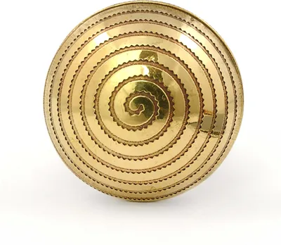 Produktbild von Goldfarbiger Messingknauf mit ornamental