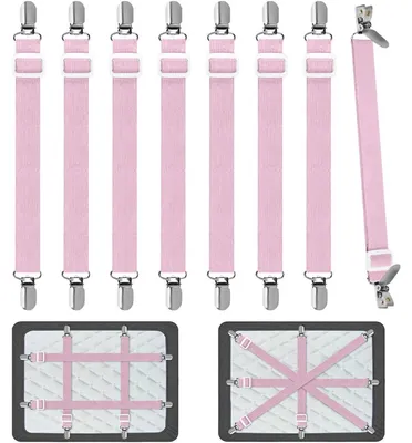 Produktbild von Bettlakenspanner verstellbar 50-230cm, elastisch, Rosa