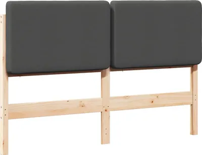 Obrázek produktu pro vidaXL Čalouněné čelo s opěrkou hlavy hnědé a tmavě šedé 135 cm