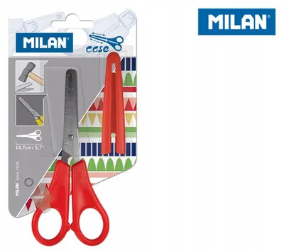 Produktbild von Milan Schulschere mit Klingenschutz und Lineal 14,7 cm