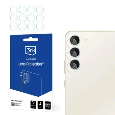 Produktbild von 3mk Hybridglas Lens Protection für Samsung Galaxy S24 Kamera Objektiv Kameralinse 0,16mm 6H (4 Stück)