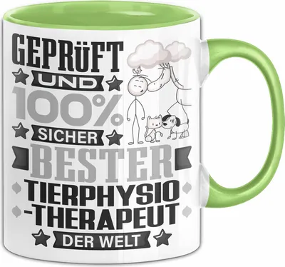 Produktbild von Tierphysiotherapeut Geschenk Lustiger Spruch für Tierphysiotherapeut Geschenkidee Bester Tierphysiotherapeut Der Welt (Grün)