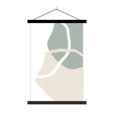 Produktbild von MuchoWow® Textilposter Minimalismus - Pastell - Gestaltung 120x180 cm mit schwarzem Rahmen - Fotos