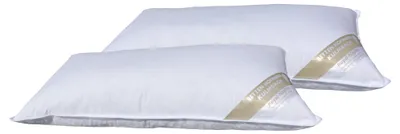 Produktbild von 2 Stück Betten Hofmann Extrem Volumen Daunen-Feder-Kissen Kopfkissen sehr fest dick 40x80 1200g