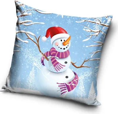 Produktbild von Weihnachtskissenbezug 40x40 Weihnachten Schneemann