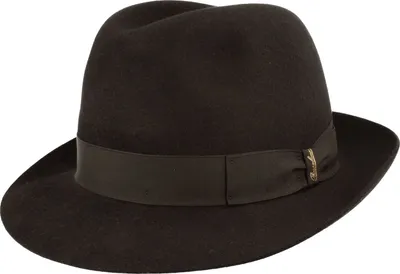 Borsalino edler Trilby Marengo aus Haarfilz mit Ripsband in schwarz