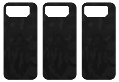 Produktbild von apgo Rückseite Schutzfolie, Skin, kompatibel mit Asus ROG Phone 6, Hinten Displayschutzfolie aus Vinylfolie, kratzfest, einfache Montage - Schwarzes Tarnmuster