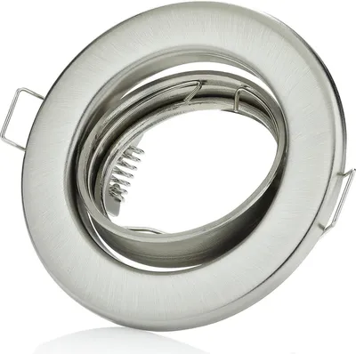 Produktbild von LED Einbaustrahler schwenkbar rund deckenspot Chrom gebürstet