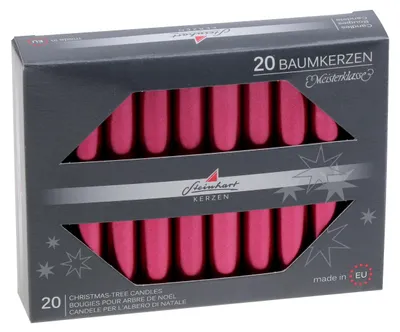 Produktbild von Baumkerzen Edelglanz Bordeaux 95 x Ø 13 mm, 20 Stück