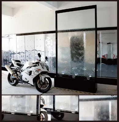 Produktbild von Trennwand Wasserwand Säule Wände LED 100x300 cm Wasserwände Waterwall