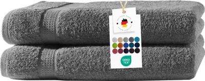 Produktbild von Badetücher 100x150 cm aus 100% Baumwolle, Duschtuch Frottier Handtücher 500g/m2
