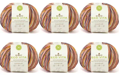 Zdjęcie produktu dla 6x DMC Eco Vita - zrównoważona przędza Multicolor (Color 604)