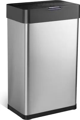 Produktbild von Rengue Automatischer Müllbehälter, 50 l, nicht kontakter Bewegungssensor, Edelstahlmüll, mit Deckel, Küche, Schlafzimmer, Heimbüro