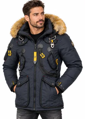 Produktbild von Geographical Norway Herren Winter Jacke Parka Outdoor Mantel Anorak Winter Parka warme Jacke Steppjacke AGAR FvS Production H-H