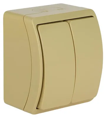 Produktbild von Elektro-Plast Koala Viplast 152-04 Doppelschalter Aufputz Beige IP44