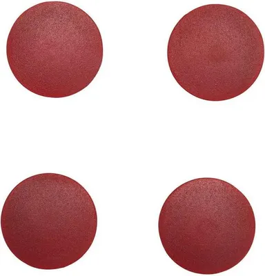 Produktbild von MAUL Magnet MAULsolid rund 4 Stück 0,8 kg Kunststoff Ferrit bruchsicher Ø 3.2 x 0.96 cm rot
