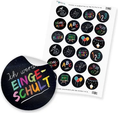 Produktbild von 24 x itenga Sticker „Schulanfang“ (Motiv 88)