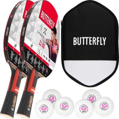 Produktbild von Butterfly 2x Zhang Jike Tischtennisschläger + Tischtennishülle + 6x 40+ 3*** Tischtennisbälle