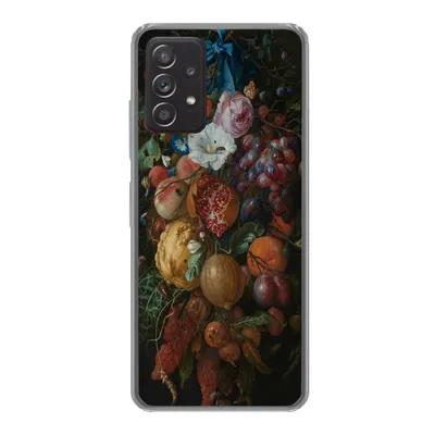Produktbild von MuchoWow® Handyhülle Schutzhülle Hülle für Samsung galaxy a73 Früchte und Blumen - Gemälde von Jan Davidsz. de Heem Silikon Softcase Handy Hülle - Handyhülle