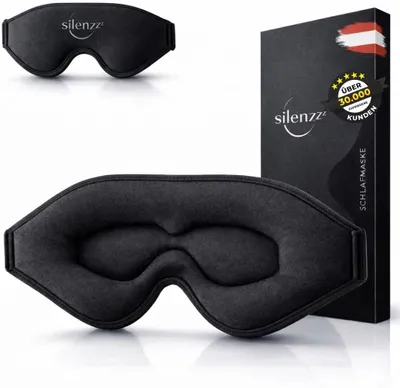 Produktbild von Schlafmaske 3D, Vollständige Dunkelheit, Verstellbar, Weiches Gefühl, Atmungsaktives Material, Schwarz, für