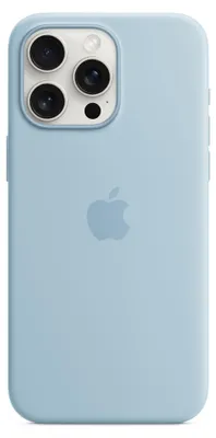 Produktbild von Apple iPhone 15 Pro Max Silikon Case mit MagSafe – Hellblau, Cover, Apple, iPhone 15 Pro Max, 17 cm (6.7"), Hellblau