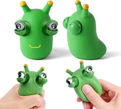 Produktbild von Stressball für Erwachsene mit großen Augen - Amüsantes Insektenknüppel Stressball (2 Stücke)
