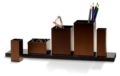 Produktbild von Büroorganizer Büro Butler mit verschiebbaren Stiftehaltern auf magnetischer Schiene