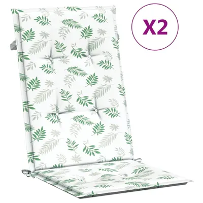 Image de Coussins de chaise à dossier haut lot de 2 modèle de feuille
