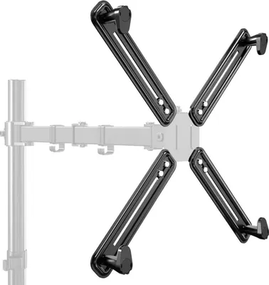 Image de Suptek Adaptateur non-VESA pour écran 13-32 pouces, 75×75mm 100×100mm, noir mat
