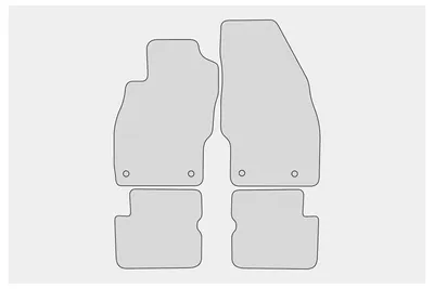 Produktbild von Exclusive-line Design Fußmatten passend für Opel Corsa D Bj. 2006-10/2014, Naht:Silber