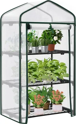 Produktbild von Foliengewächshaus mit Rolltor | Weiß | 69x49x125 cm