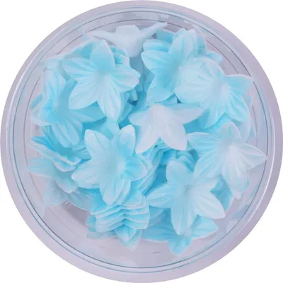 Produktbild von Mini-Waffelblumen blau 50 Stück