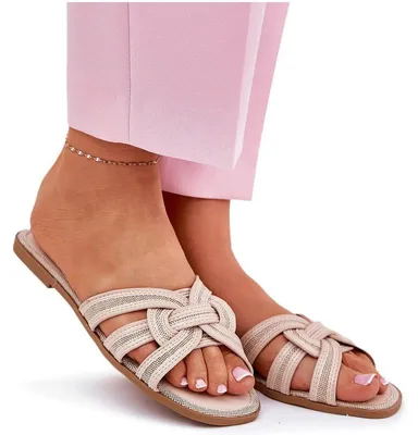 Produktbild von Damen Flache Sandalen Mit Verschlungenen Riemen Beige Acimine 37
