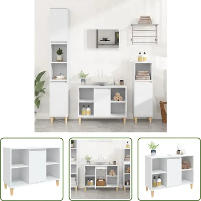 Obrázok produktu pre The Living Store Vanity unit white 80x33x60 cm materiál na báze dreva
